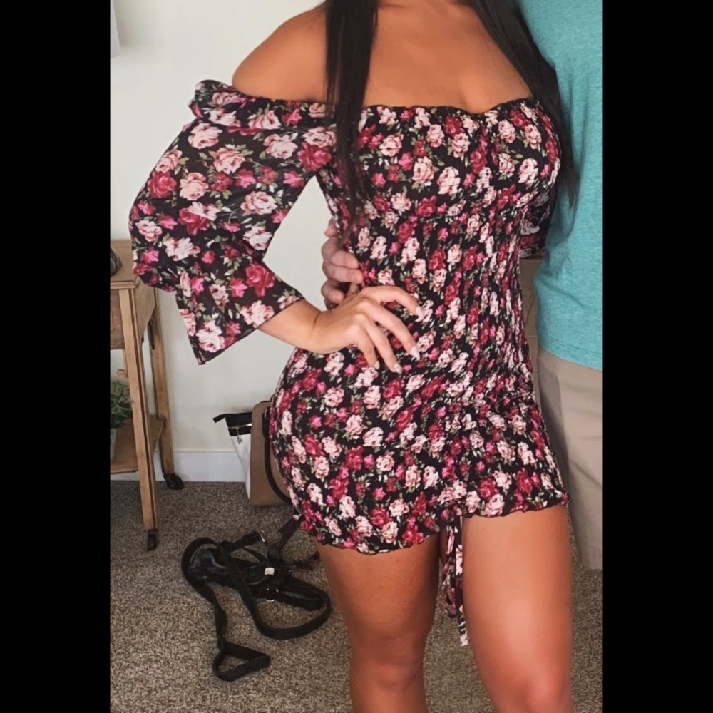 Floral Ruched Dress